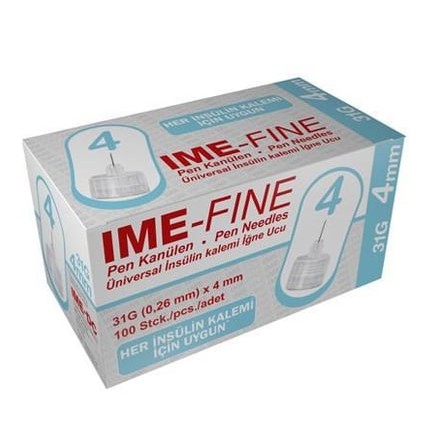 IME-FINE COMFORT İNSÜLİN KALEMİ İĞNE UCU 4 MM (32G) 100 ADET