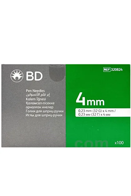 BD İNSÜLİN KALEMİ İĞNE UCU 4 MM (32G) 100 ADET