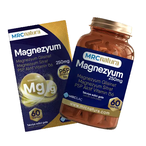 MRCnatura Magnezyum B6 Vitamini Takviyesi 60 Kapsül kutu ve ambalaj