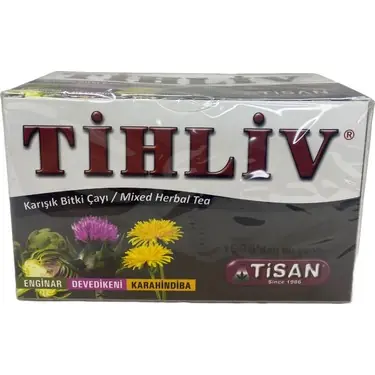 Tisan Karaciğer Çayı TİHLİV 20'li kutu ve ambalaj