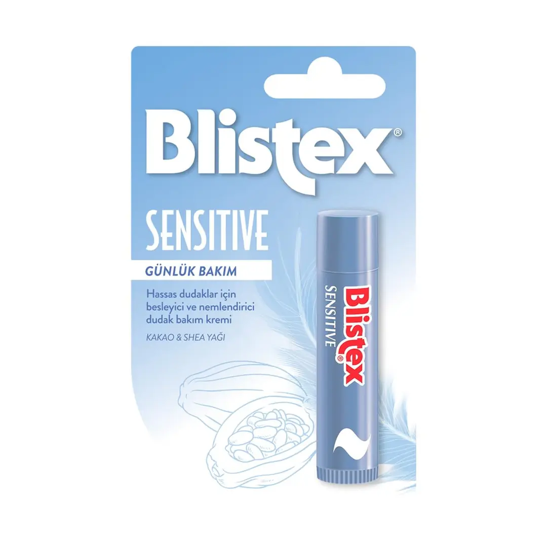 Blistex Sensitive Hassas Dudaklar İçin Dudak Koruyucu SPF15 ürün ambalajı