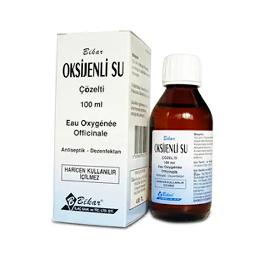 Bikar Oksijenli Su %3 Yara Temizleyici 100 ml Şişe ürün ambalajı