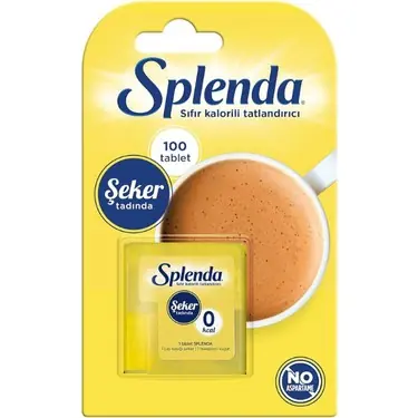 Splenda Tablet 6 mg Tatlandırıcı 100 Tablet kutu ve ambalaj