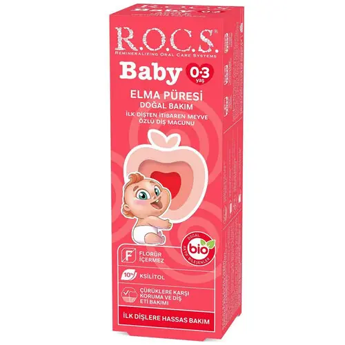Rocs Baby Elma Püresi Tadında 0-3 Yaş Diş Macunu 45 g