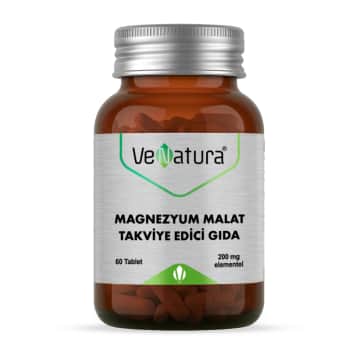 VeNatura Magnezyum Malat 200 mg Tablet Enerji ve Kas Desteği 60 Adet