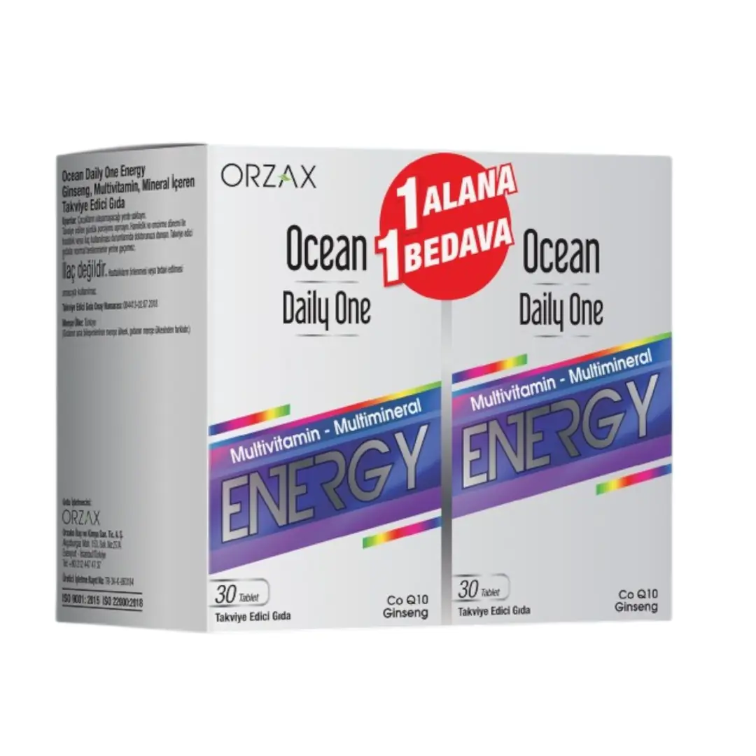 Orzax Ocean Daily One Energy 1 Alana 1 Bedava kutu ve ambalaj