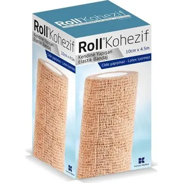Roll Kohezif Bandaj Çoban 10cmx4.5 metre Kendinden Yapışkanlı