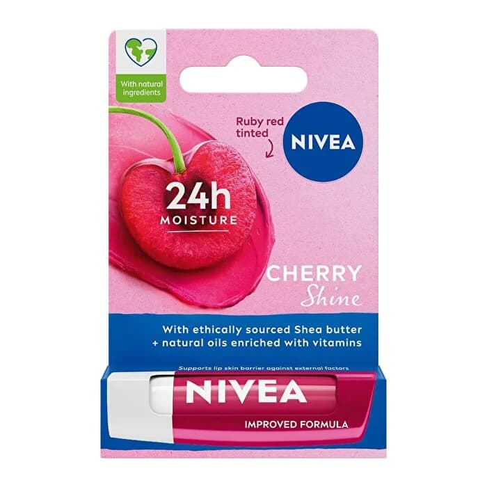 Nivea Lip Cherry Kiraz Aromalı Dudak Bakım Kremi 4.8 gr ürün ambalajı