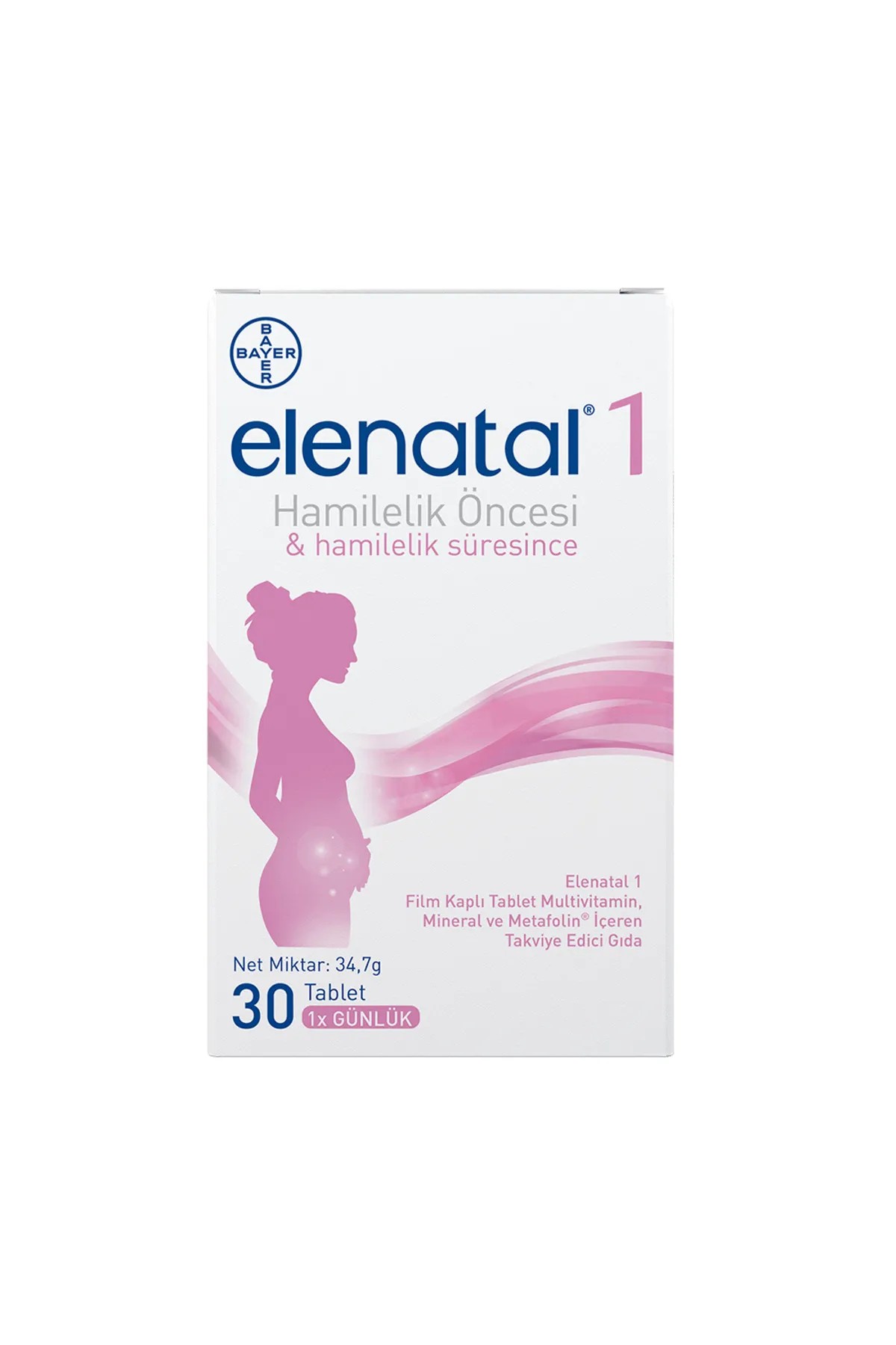 Elenatal 1 Film Kaplı Tablet Multivitamin ve Mineral Takviyesi 30 Tablet