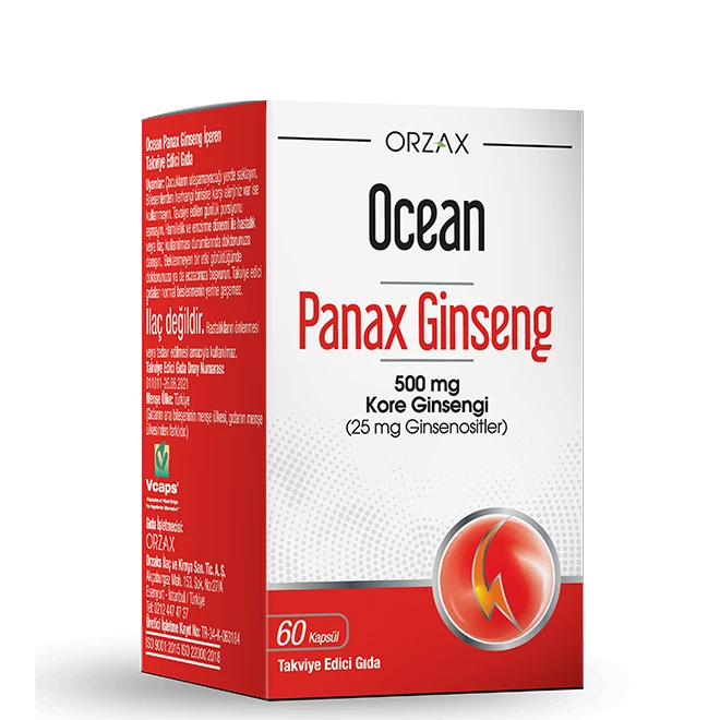 OCEAN PANAX GINSENG İÇEREN TAKVİYE EDİCİ GIDA 60 KAPSÜL