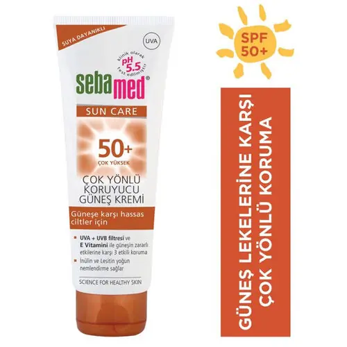 Sebamed Sun Care Çok Yönlü Güneş Kremi SPF50 50 ml ürün ambalajı