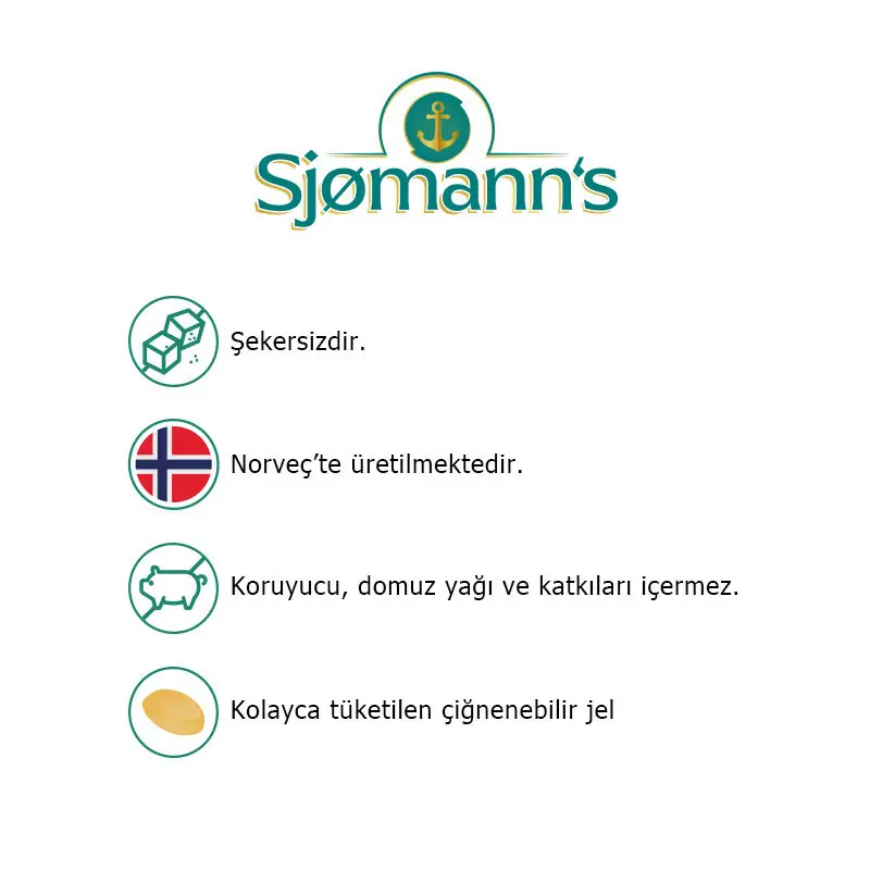 EasyVit Sjømann’s Vitamin B12 Çiğnenebilir Jel 30 Adet içerik ve bileşen bilgileri