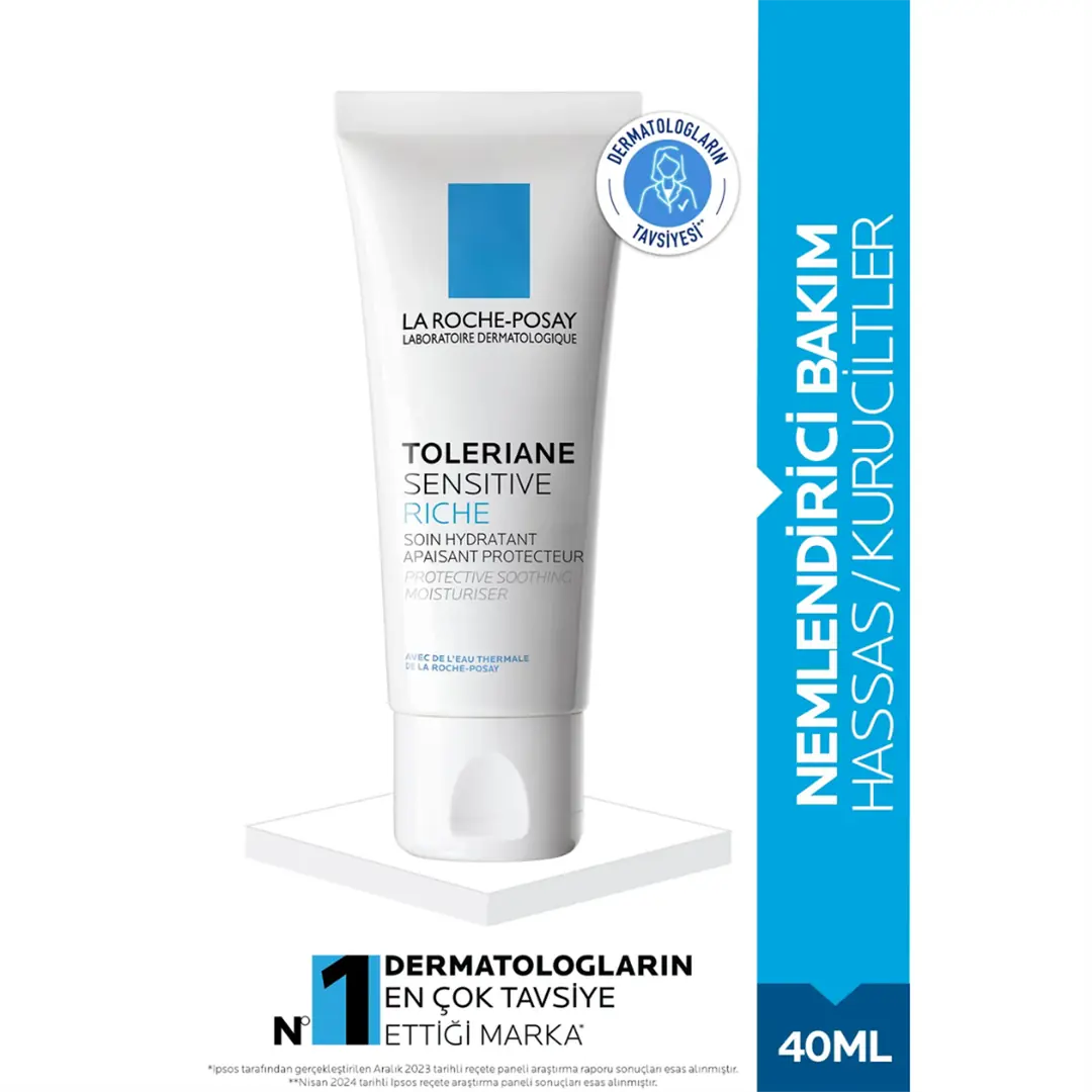 La Roche-Posay Toleriane Sensitive Riche Kuru Ciltler İçin Nemlendirici Krem 40 ml ürün ambalajı