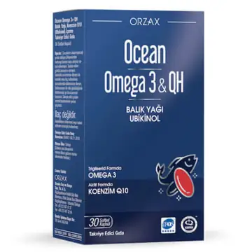 Ocean Omega 3 & QH Omega 3 ve Koenzim Q10 30 Kapsül