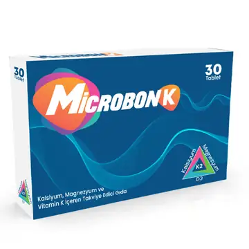 Microbon K Tablet Kalsiyum Magnezyum K Vitamini Takviyesi 30 Tablet