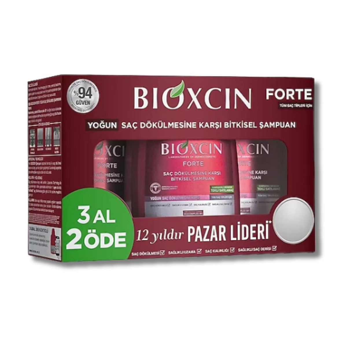 Bioxcin Forte Yoğun Saç Dökülmesine Karşı Şampuan (3 Al 2 Öde)