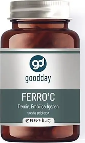 GoodDay Exclusive Ferro'C Kapsül Demir ve Embilika 60 Kapsül kutu ve ambalaj