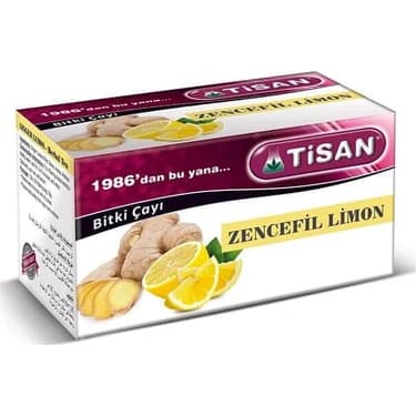 Tisan Zencefil-Limon Çayı kutu ve ambalaj