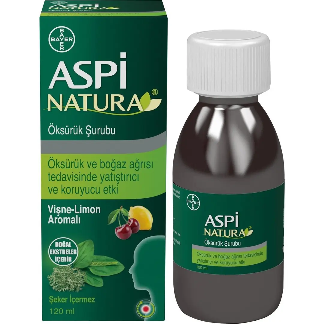 Aspi Natura Yetişkin Öksürük Şurubu Doğal İçerikli 120 ml ürün görseli