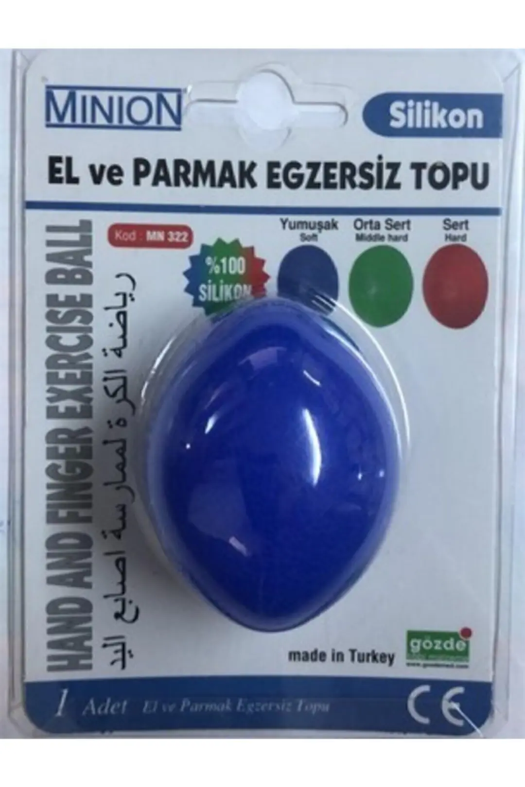 Minion Mavi Stres Topu ürün ambalajı