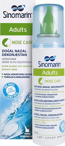 Sinomarin Adults Hipertonik Deniz Suyu Nazal Sprey 125 ml