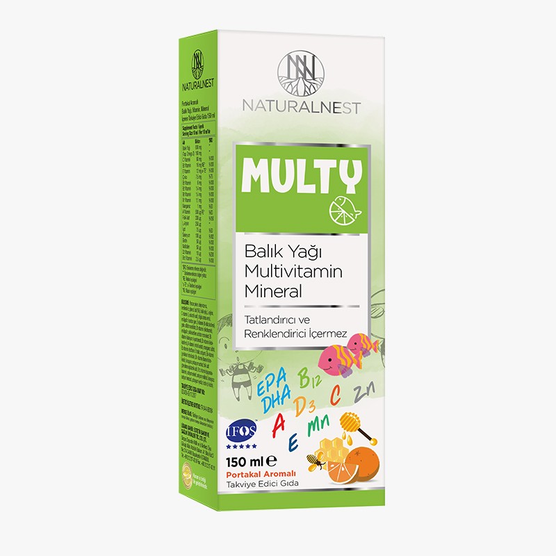 Naturalnest Balık Yağı Vitamin Mineral Şurup Çocuklar İçin 150ml