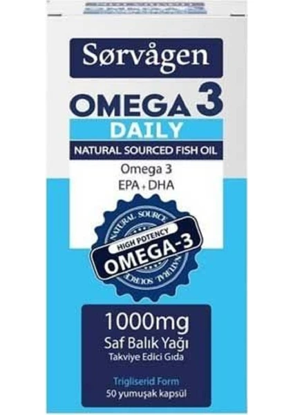 Sorvagen Omega 3 Daily Balık Yağı 1000 mg 50 Kapsül