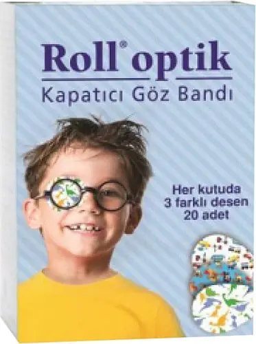 Roll Optik Renkli Göz Kapama Pedi Erkek Çocuk 20 Adet