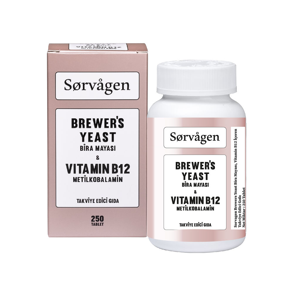 Sorvagen Brewers Yeast Bira Mayası + B12 Vitamini 250 Tablet