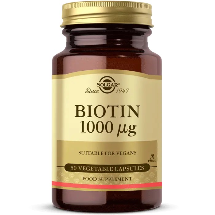 Solgar Biotin 1000 mcg Saç Cilt Tırnak Vitamini 50 Kapsül