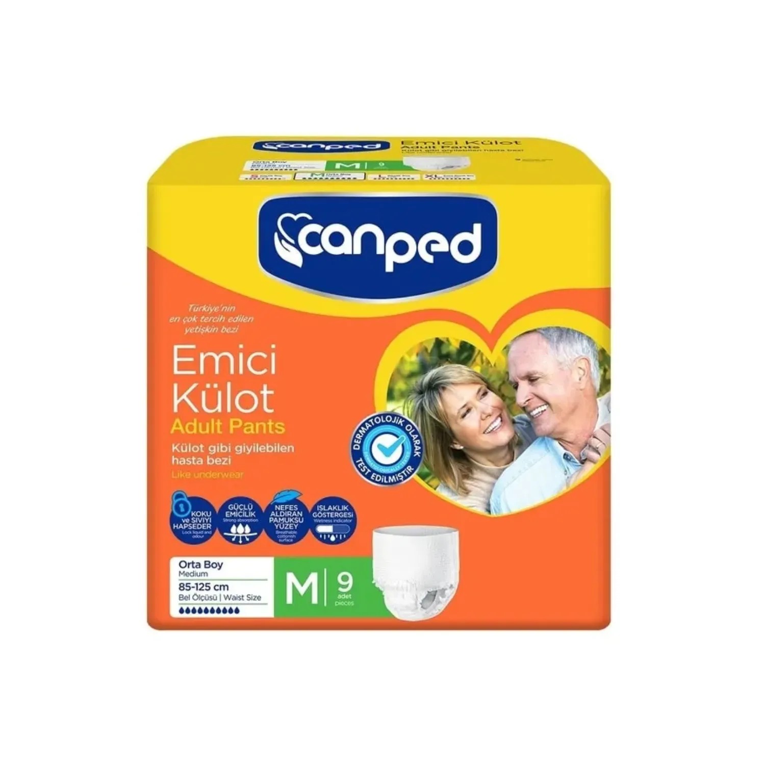 Canped Emici Külot Orta Boy (M) 9 Adet (80-120 cm)