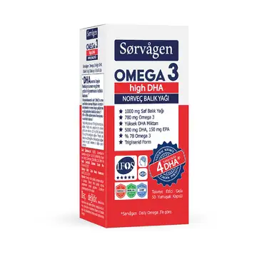 Sorvagen Omega 3 High DHA Balık Yağı 1000 mg 50 Kapsül