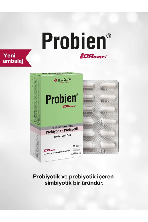 Probien Probiyotik Mikroorganizma ve Prebiyotik Takviye Edici Gıda 30 Kapsül