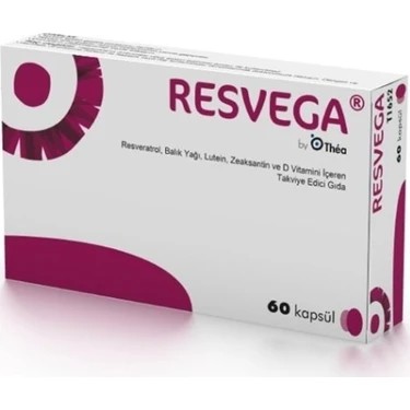 Resvega Kapsül Resveratrol Balık Yağı Lutein Zeaksantin D Vitamini Takviyesi 60 Kapsül