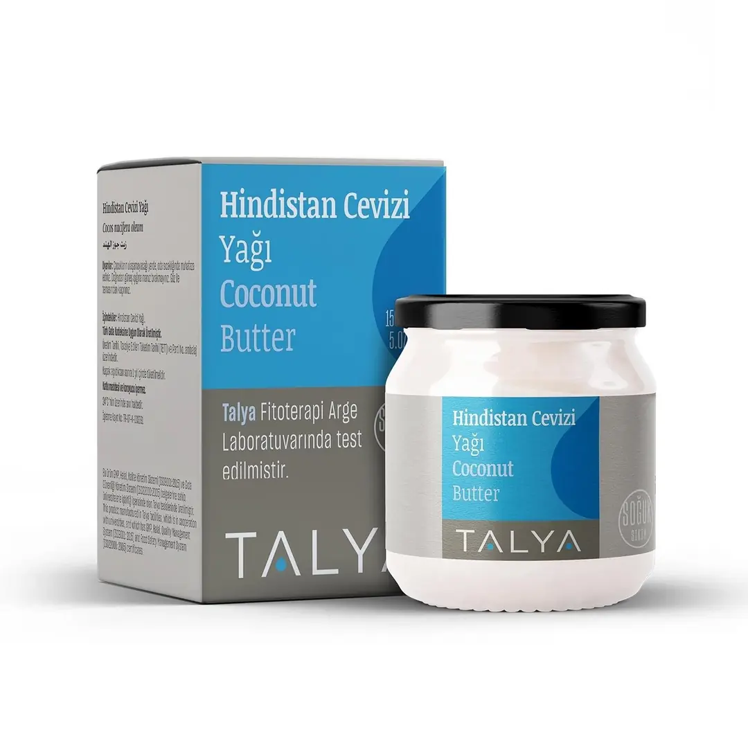 Talya Hindistan Cevizi Yağı Katı 150 ml Çok Amaçlı kutu ve ambalaj