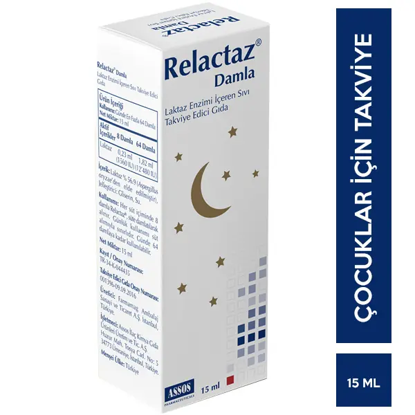 Assos Relactaz Damla Laktaz Enzimi Takviyesi 15 ml Şişe