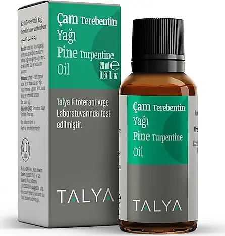 Talya Çam Terebentin Yağı 20 ml Aromaterapi ürün ambalajı