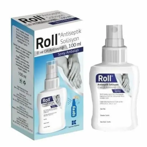 Roll Dezenfektan El Spreyi Hijyenik Temizlik 100 ml ürün ambalajı