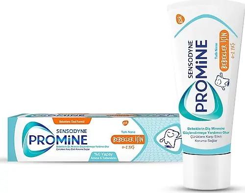 Sensodyne Promine Çocuk Diş Macunu (0-2 Yaş) ürün ambalajı