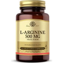 Solgar L-Arginine 500 mg L-Arjinin Takviyesi 50 Kapsül