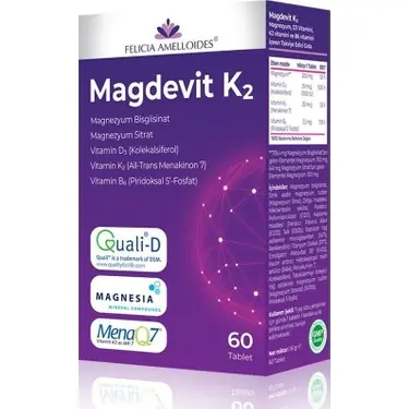 MagdeVit K2 Tablet 60 Tablet kutu ve ambalaj