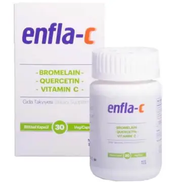 Enfla-C Bromelain, Kuersetin, C Vitamini 30 Kapsül