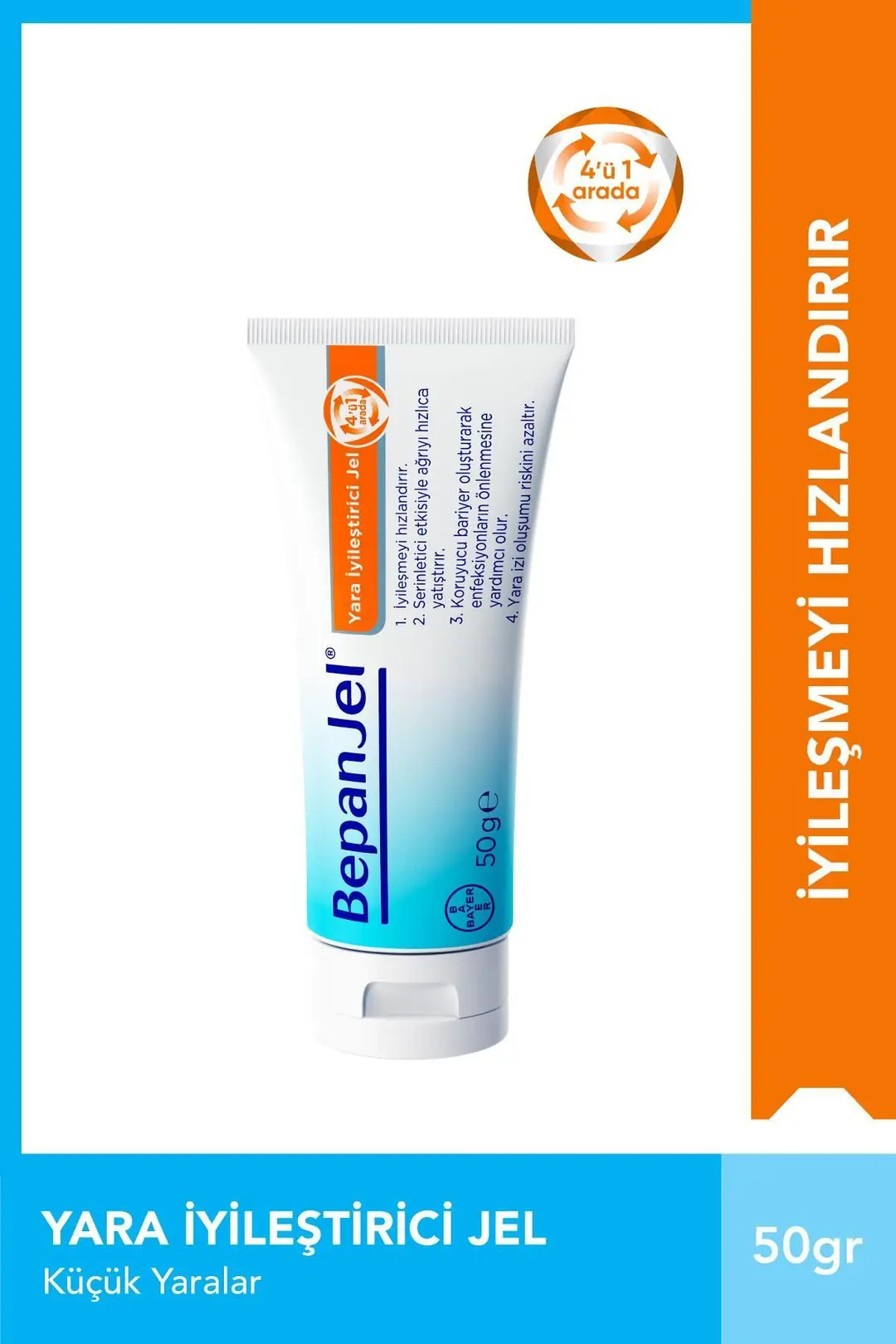 Bepanjel Yara İyileştirici Jel Cilt Onarıcı 50 gr ürün ambalajı