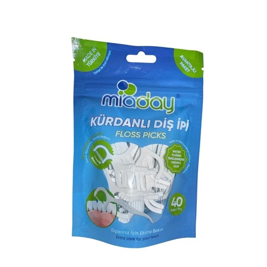 Miaday Kürdanlı Diş İpi Pratik Kullanım 40 Adet
