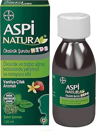 Aspi Natura Kids Çocuk Öksürük Şurubu Doğal İçerikli 120 ml