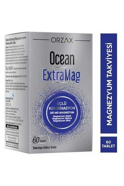 Ocean Extramag Tablet Magnezyum İçeren Takviye Edici Gıda 60 Tablet