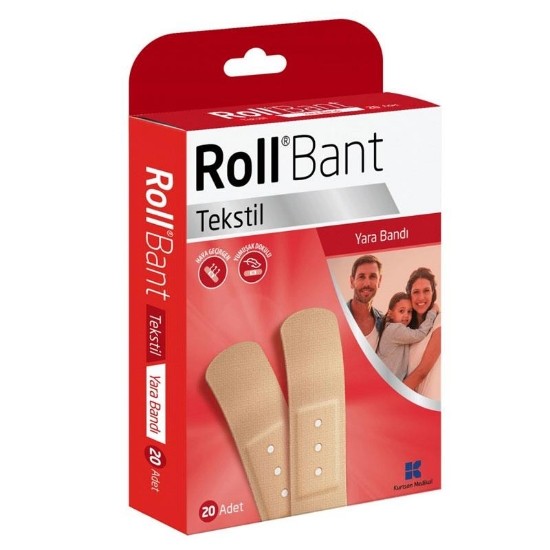 Roll Klasik Tekstil Yara Bandı Çeşitleri 20 adet