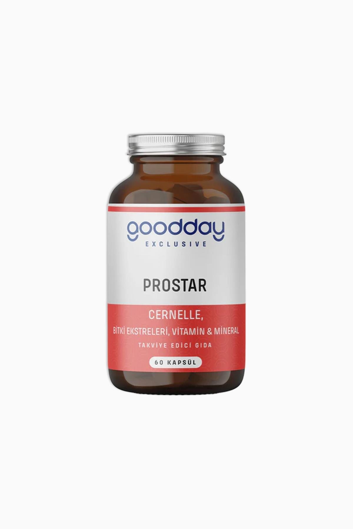 GOODDAY EXCLUSIVE PROSTAR KAPSÜL, BİTKİ EKSTRELERİ, VİTAMİN VE MİNERAL İÇEREN TAKVİYE EDİCİ GIDA 60 KAPSÜL