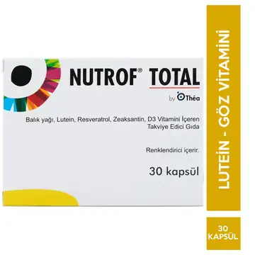 Nutrof Total Balık Yağı Lutein Resveratrol Zeaksantin D3 Vitamini Takviyesi 30 Kapsül