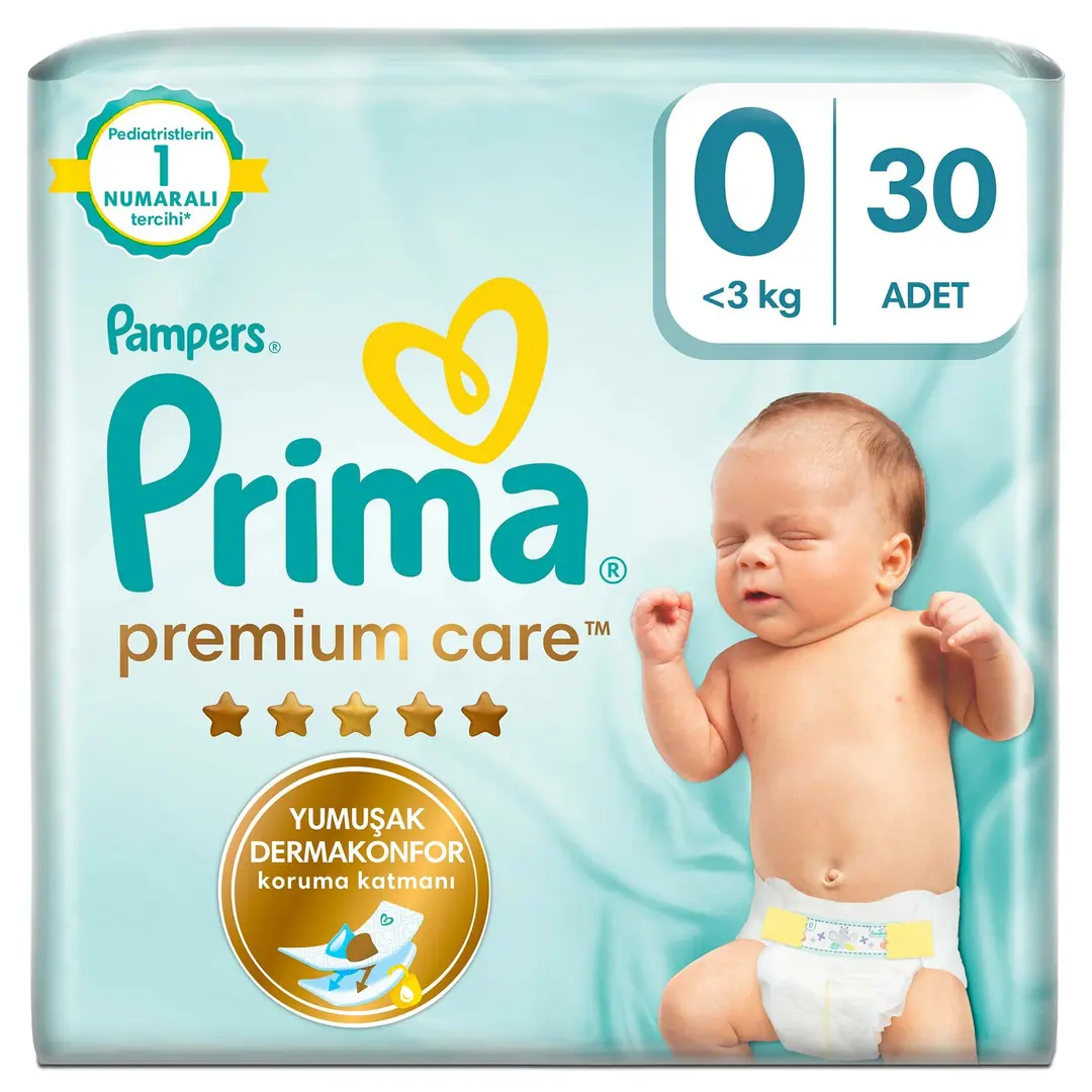 Prima Premcare Prematüre Bebek Bezi 30'lu No:0 ürün görseli